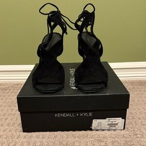 Kendall & Kylie Black Strappy Heels